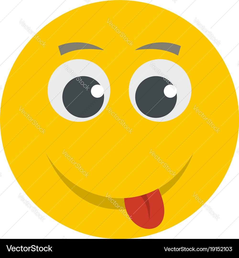 Smile icon flat Royalty Free Vector Image - VectorStock