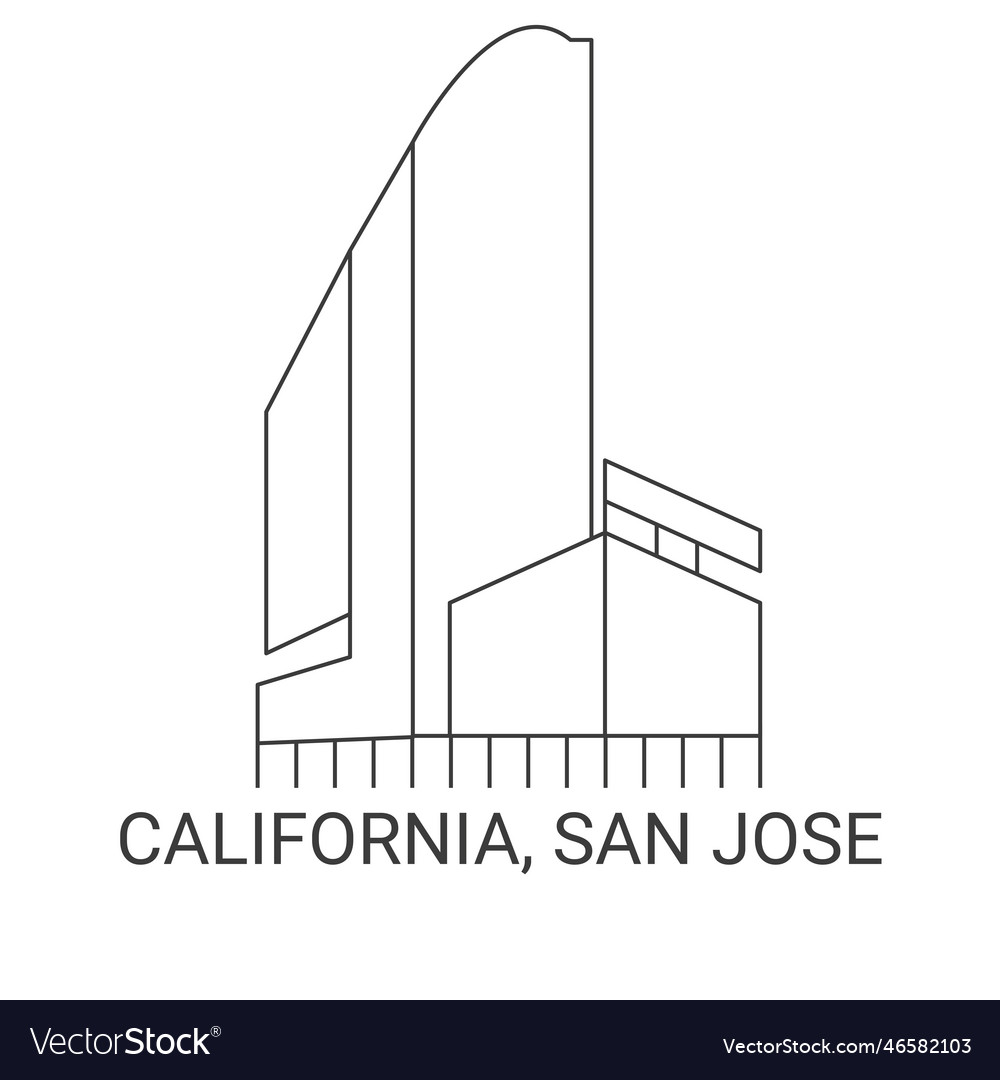 United states california san jose travel Vector Image