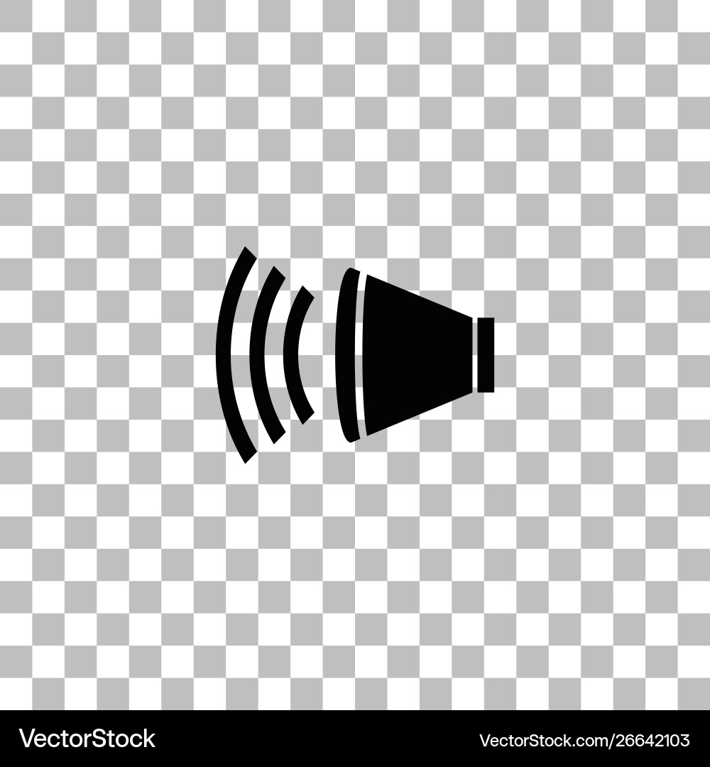 Volume icon flat Royalty Free Vector Image - VectorStock