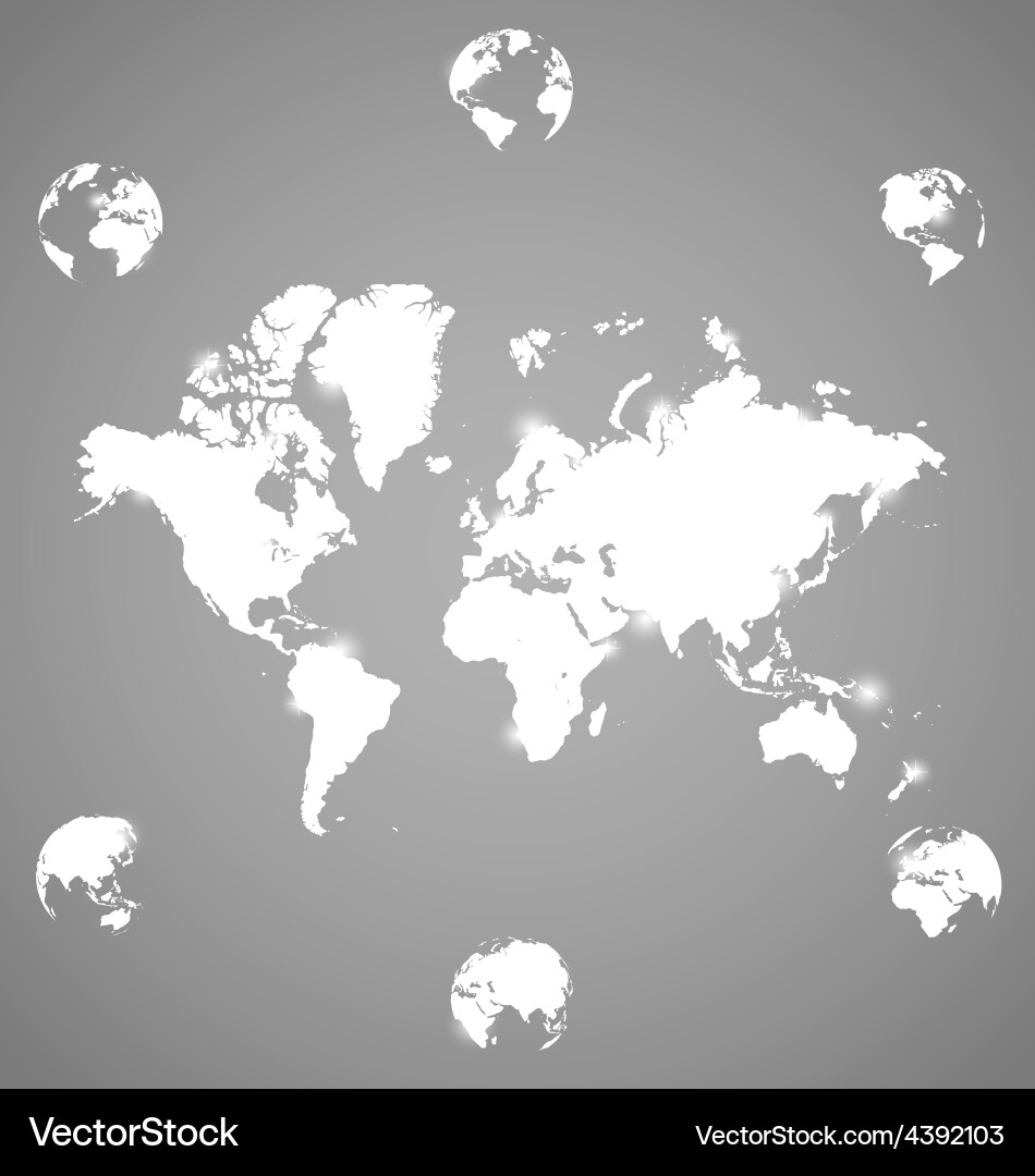 World map Royalty Free Vector Image - VectorStock