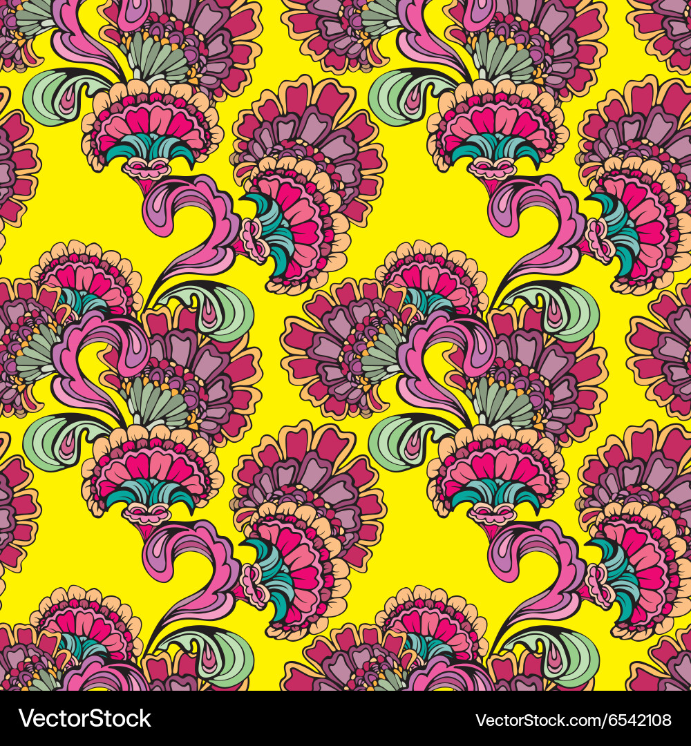 Abstract decorative seamless pattern with hand dra