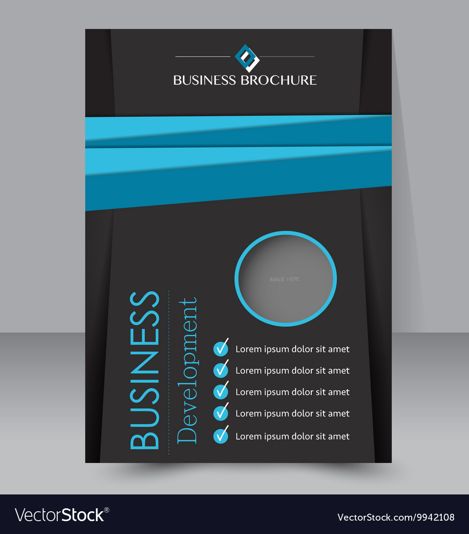 brochure template business flyer royalty free vector image