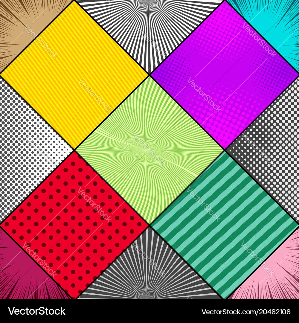 Comic book page composition Royalty Free Vector Image