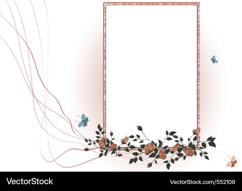 Elegant floral frame Royalty Free Vector Image