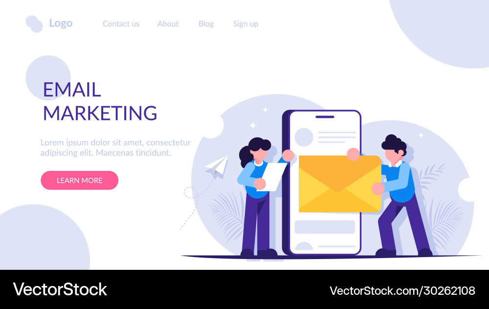 Email marketing concept people send or receive Vector Image