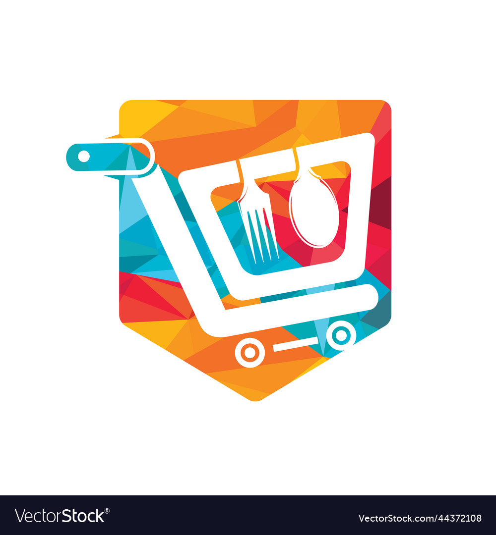 Food shop logo design template Royalty Free Vector Image