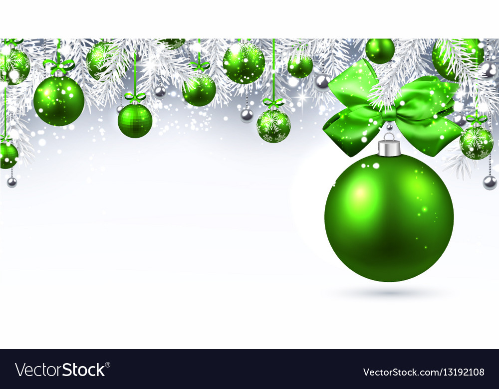 New year banner with christmas balls Royalty Free Vector