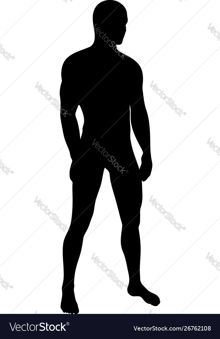 Sitting pose man silhouette Royalty Free Vector Image