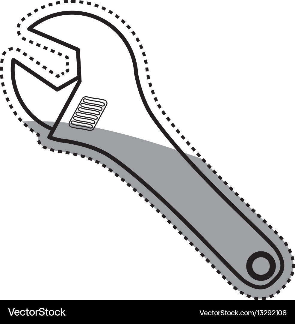 Wrench construction tool Royalty Free Vector Image