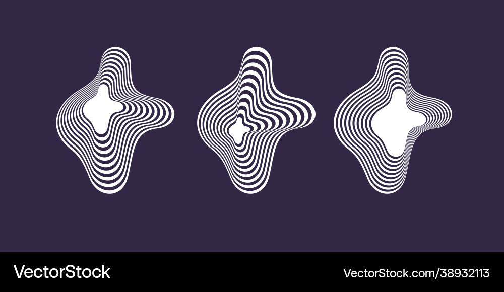 Amorphous element with effect visual Royalty Free Vector