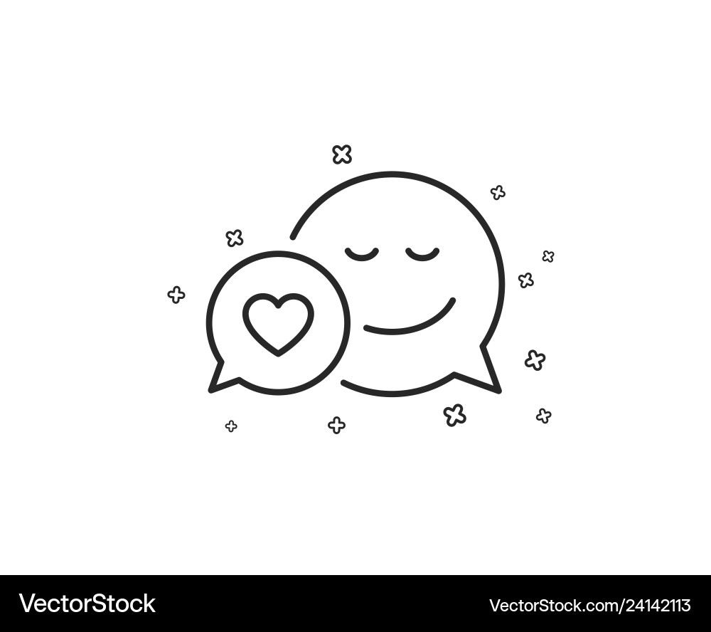 Comic speech bubble with smile line icon chat Vector Image