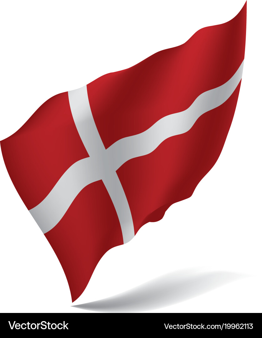 Denmark flag Royalty Free Vector Image - VectorStock