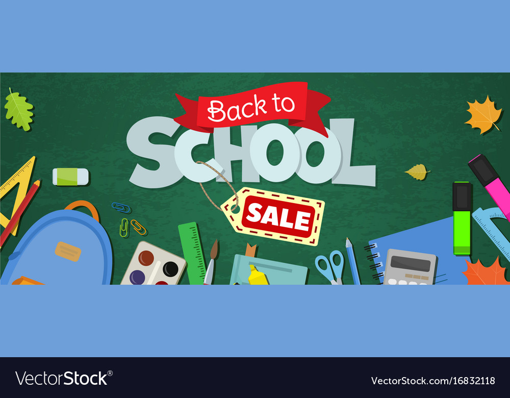 Back To School Banner Royalty Free Vector Image