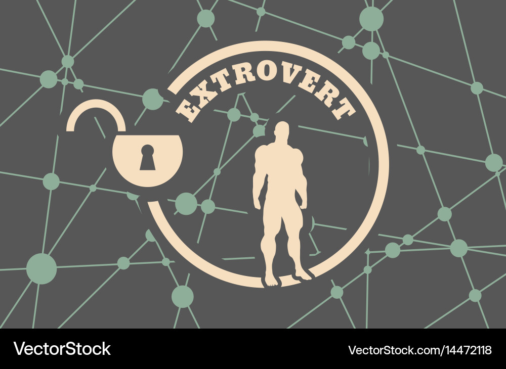 Extrovert metaphor icon Royalty Free Vector Image