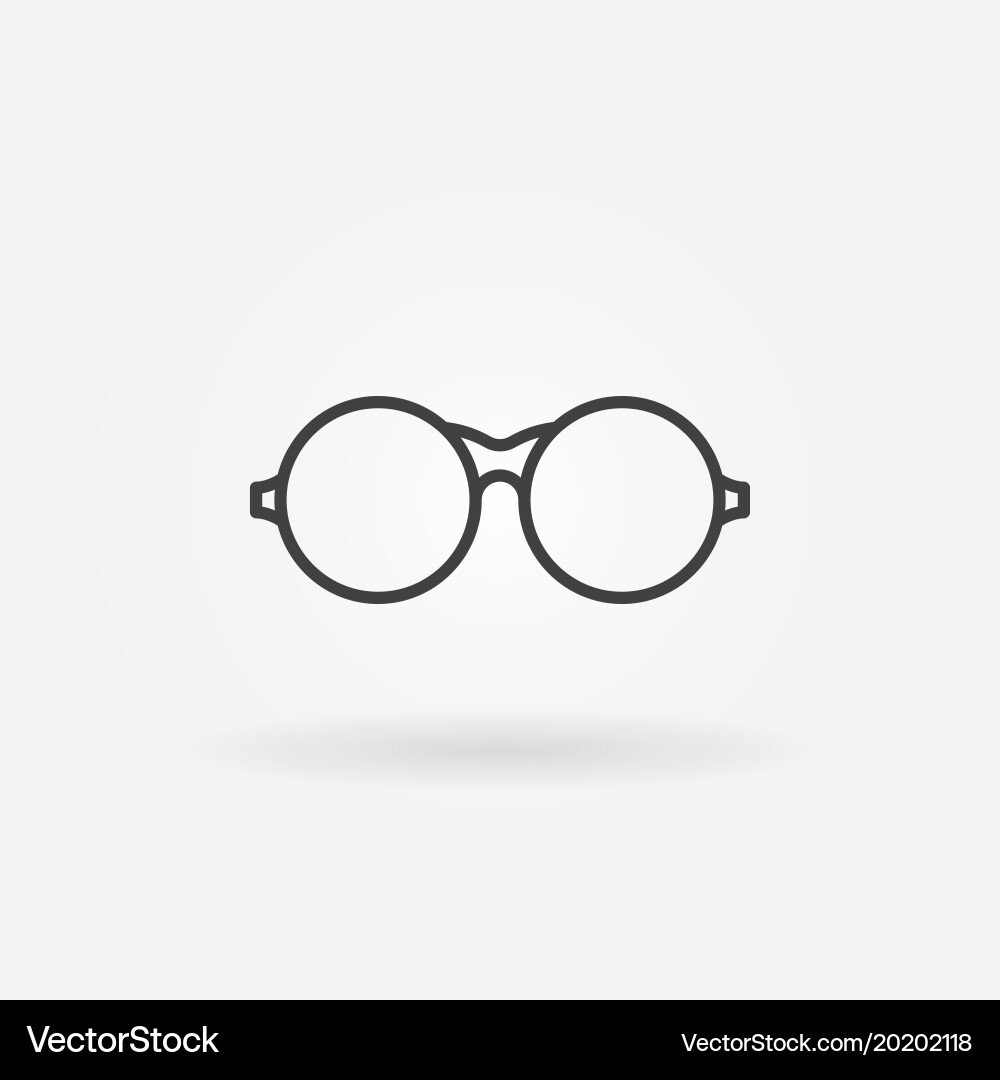 Round eyeglasses line icon glasses symbol Vector Image