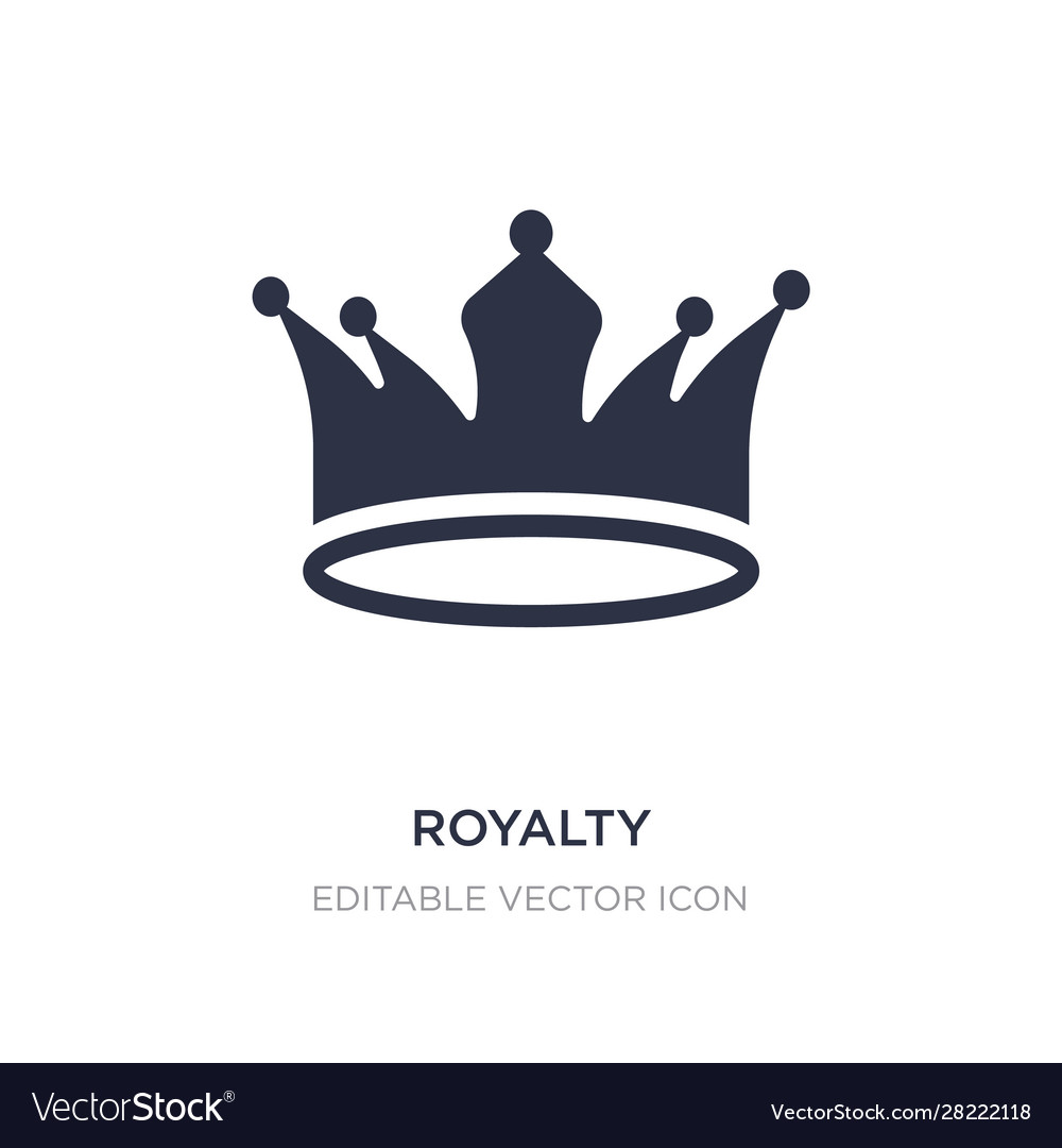 Royalty icon on white background simple element Vector Image
