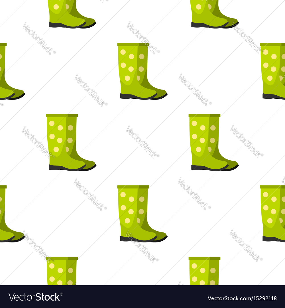 Rubber boots pattern flat Royalty Free Vector Image
