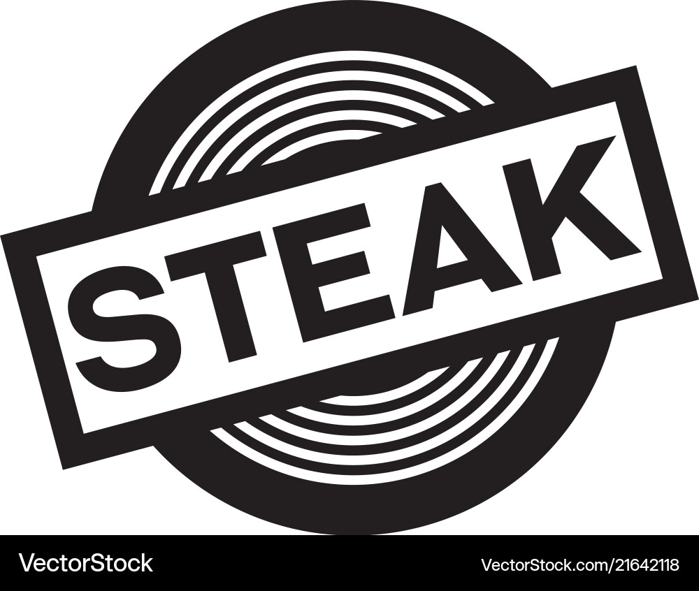 Steak black stamp Royalty Free Vector Image - VectorStock