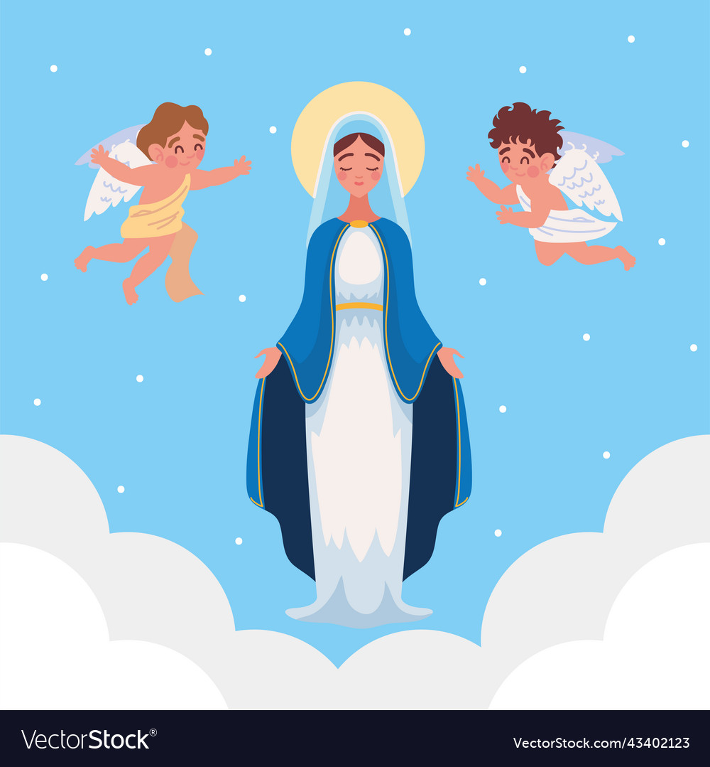 Assumption Of Mary Royalty Free Vector Image Vectorstock