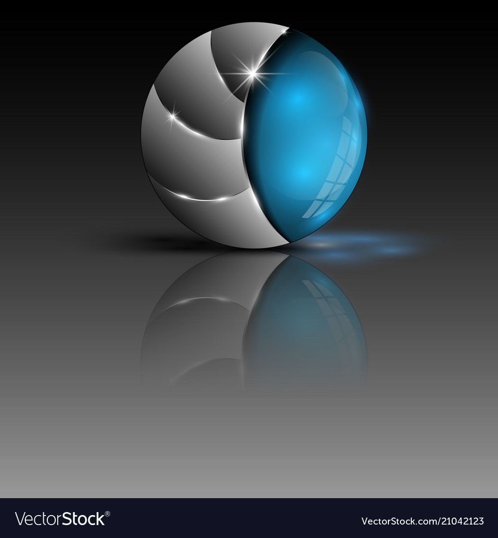 Blue colorful sphere logo Royalty Free Vector Image