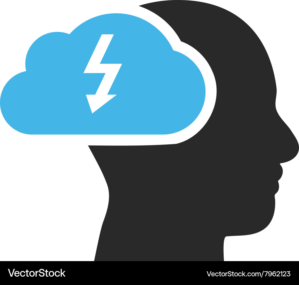Brainstorming flat pictograph Royalty Free Vector Image