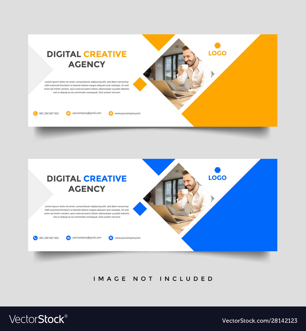 Creative Business Facebook Cover Template Vector Image