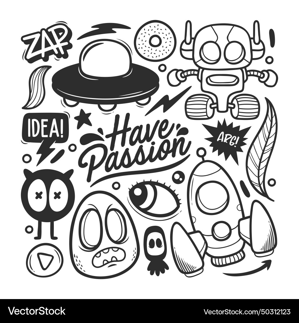 Print Things Vector Print Royalty Free Vector Image - VectorStock
