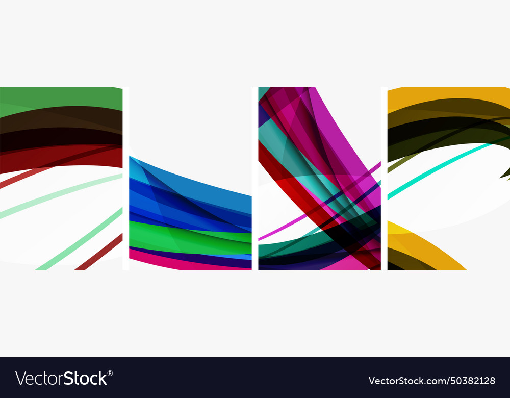 Abstract colorful wave posters for wallpaper Vector Image