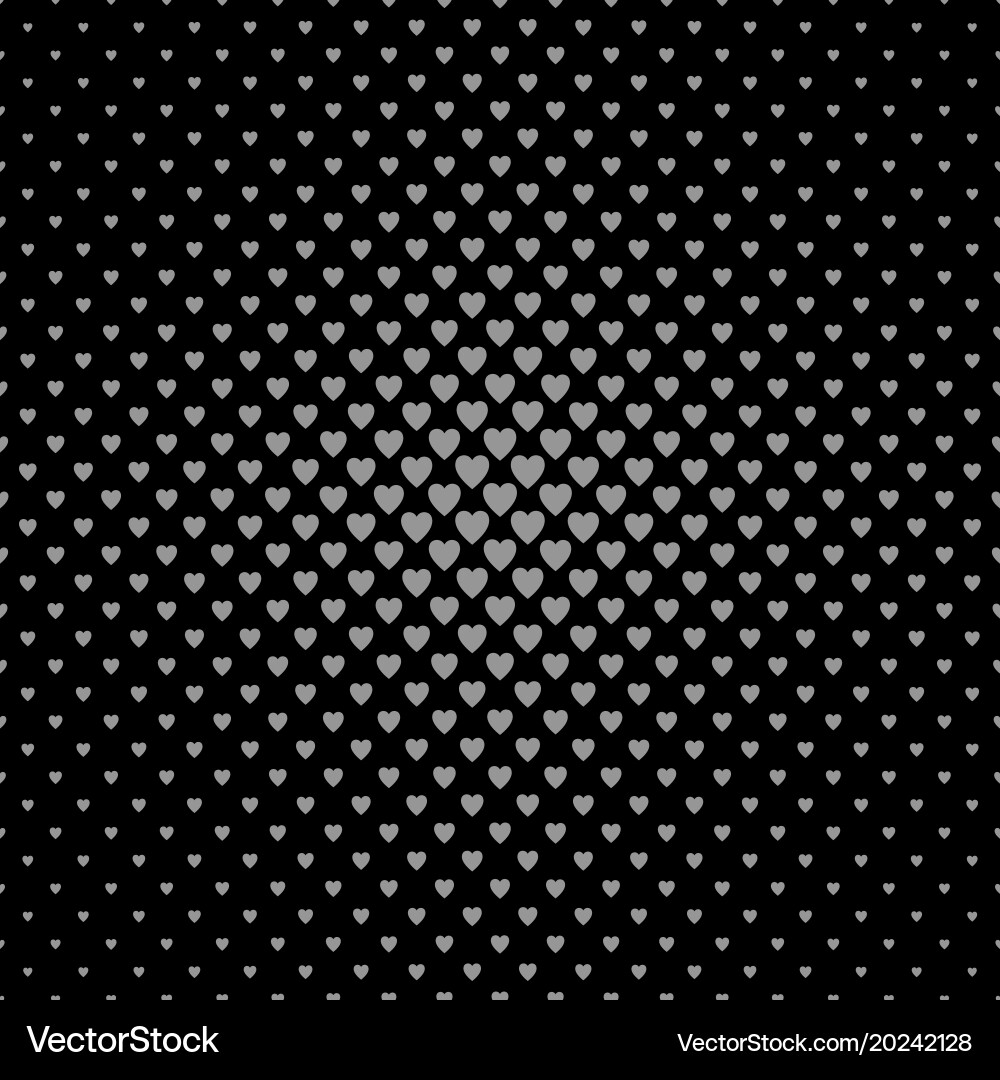 Abstract halftone heart pattern background Vector Image
