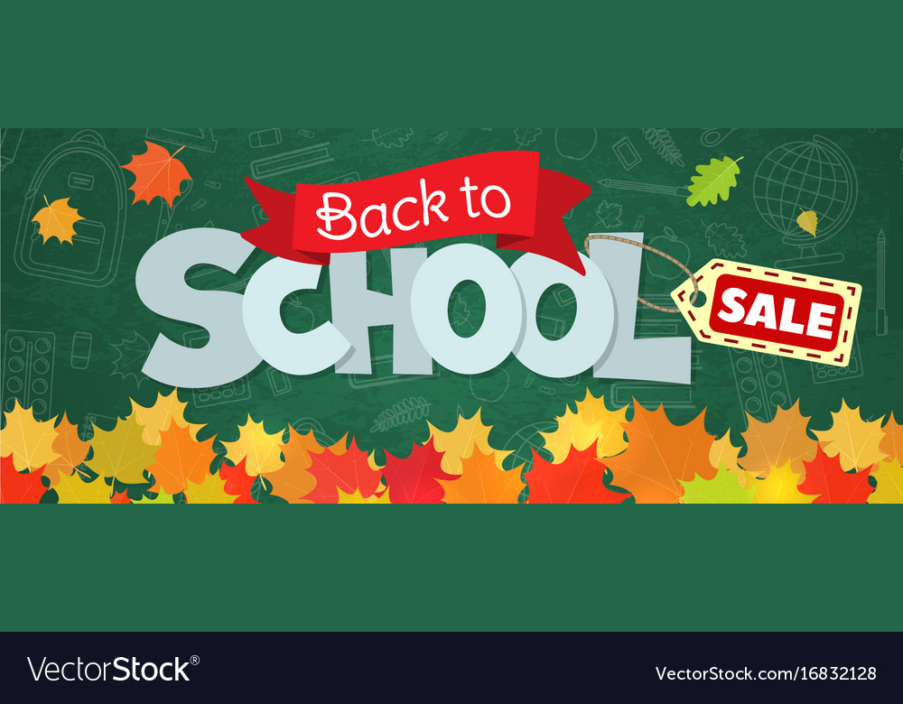 Back To School Banner Royalty Free Vector Image