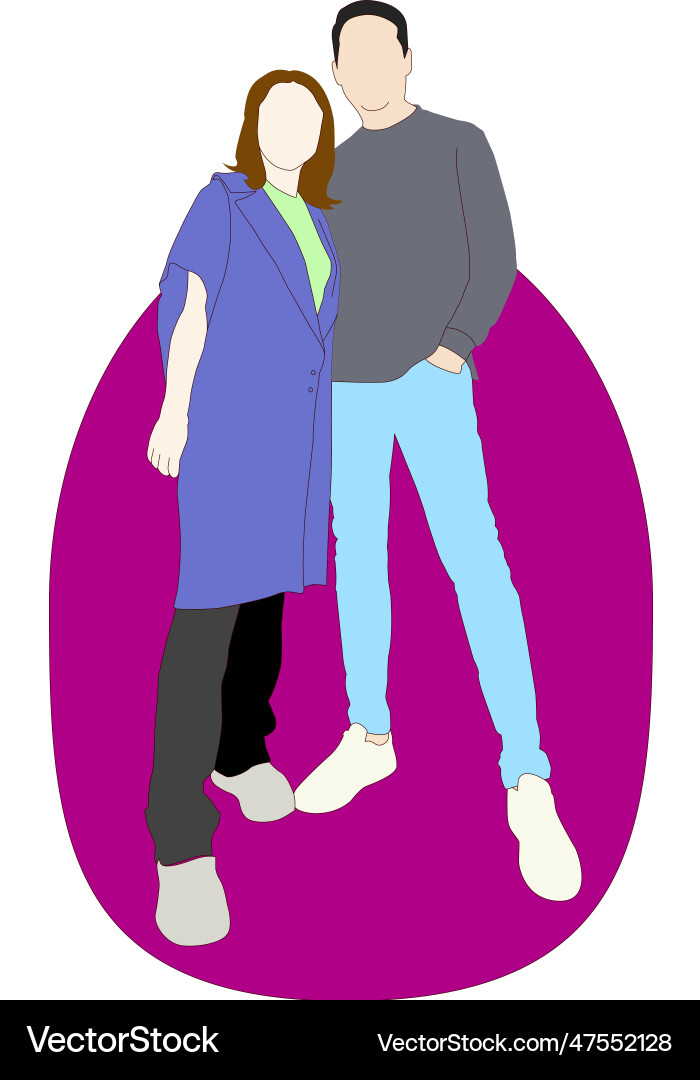 Couple flat Royalty Free Vector Image - VectorStock