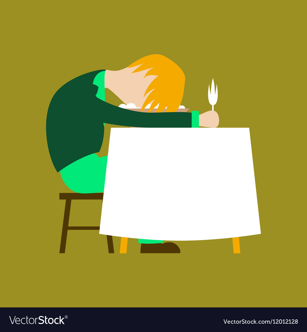 Flat On Background Of Man Sleeping At Royalty Free Vector