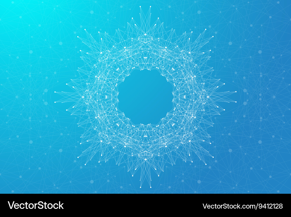 Geometric abstract background molecule Royalty Free Vector