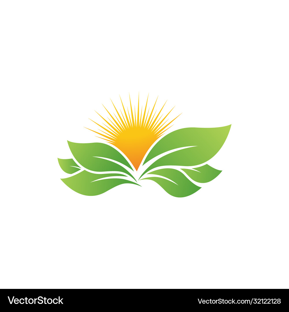 Green tree leaf ecology nature element Royalty Free Vector