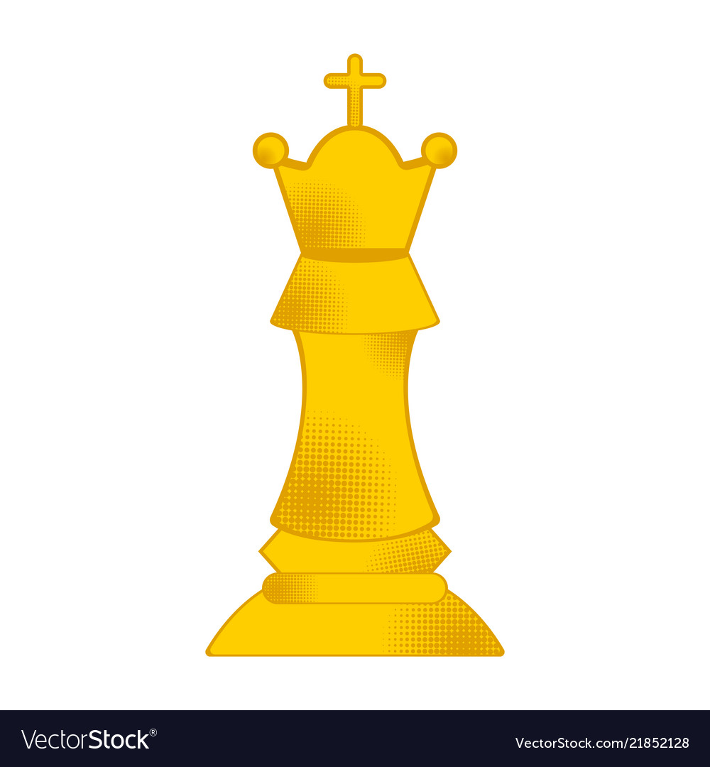 Isolated king chess piece icon Royalty Free Vector Image