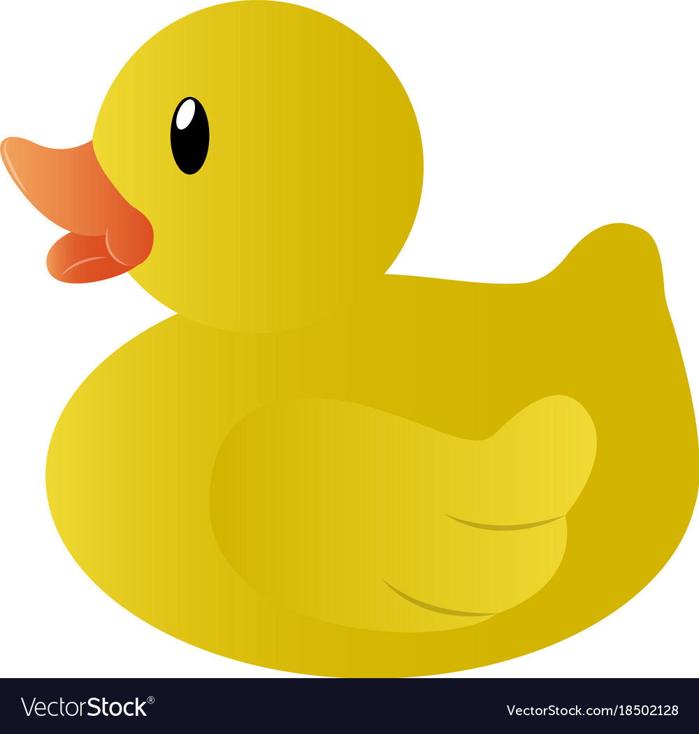 Isolated rubber duck Royalty Free Vector Image