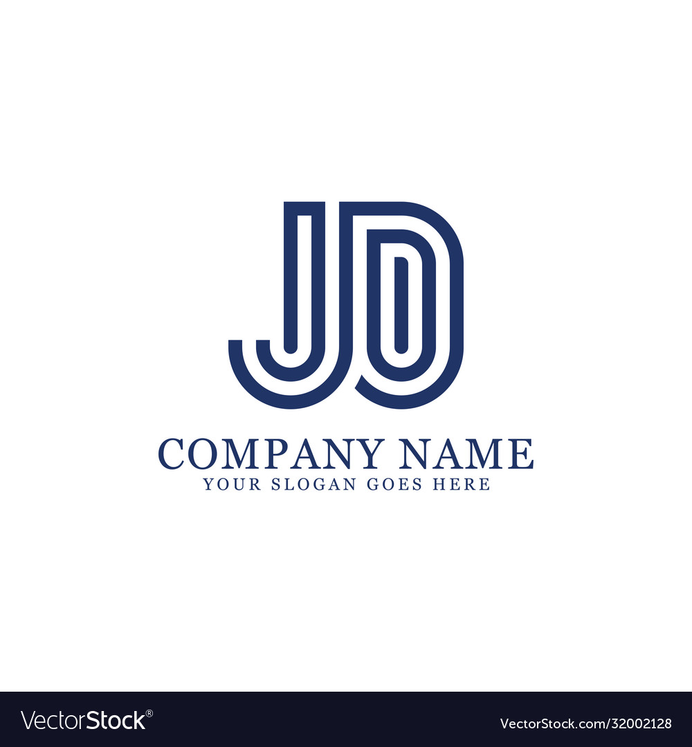 Jd monogram logo inspirations letters logo Vector Image