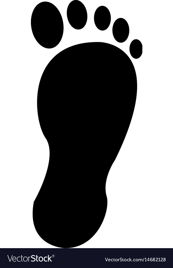 Pictogram footprint human healthy sport Royalty Free Vector