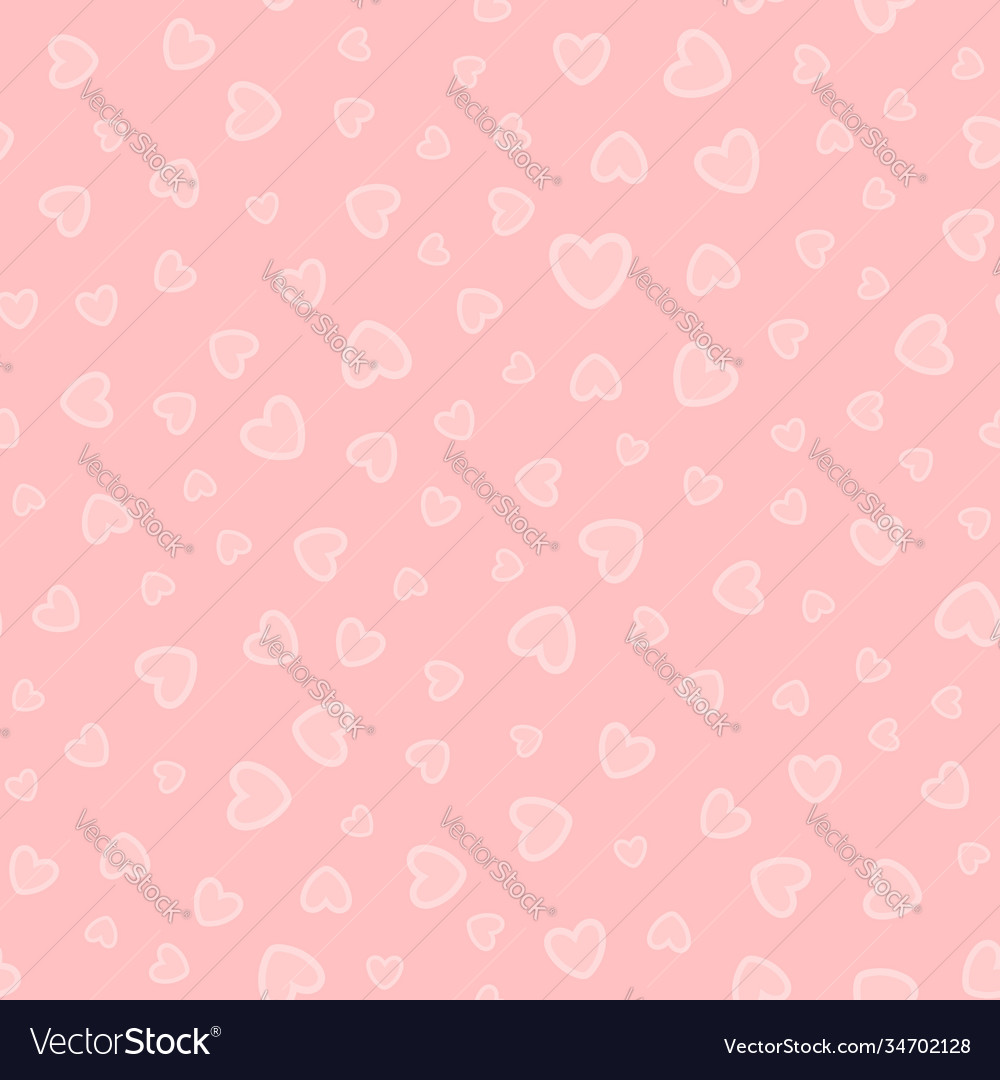 Randomly scattered hearts cute seamless pattern Vector Image