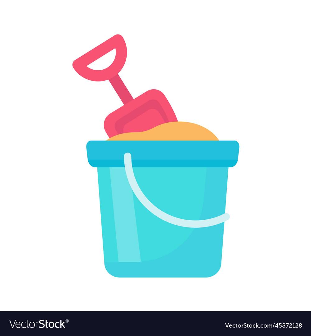 Sand buckets and scoops for children to play Vector Image