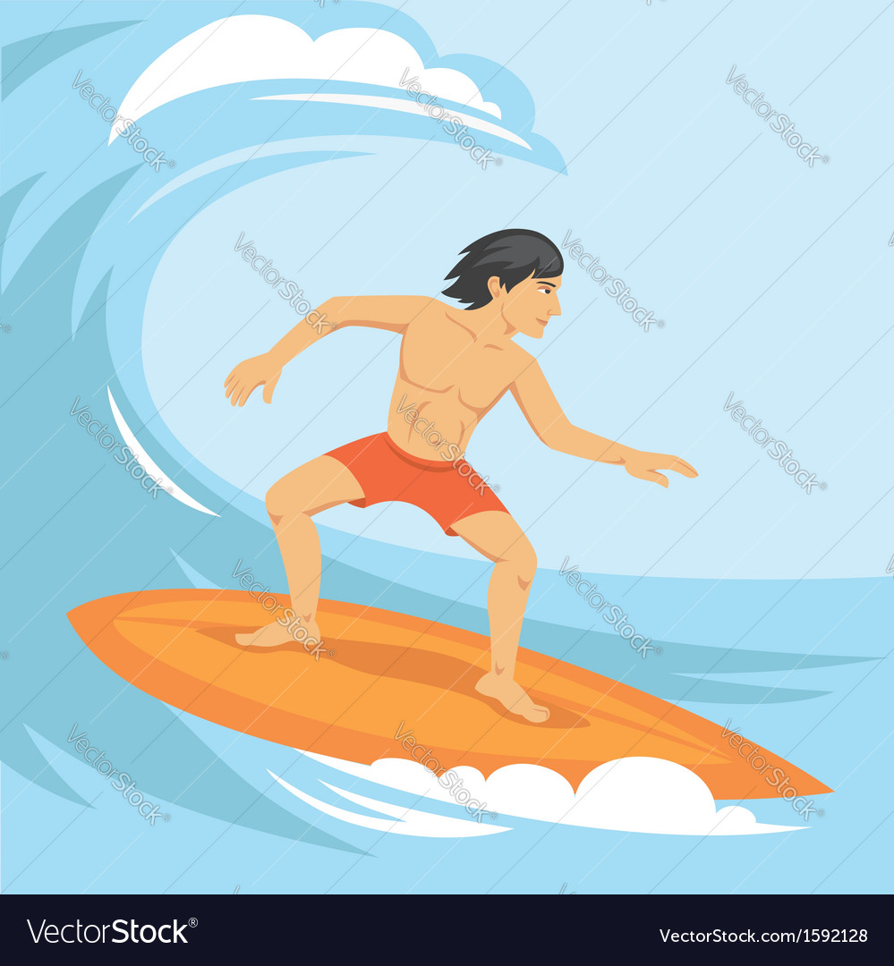 Surfing Royalty Free Vector Image - VectorStock