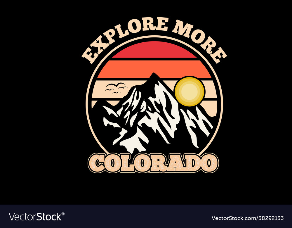 Colorado silhouette design Royalty Free Vector Image