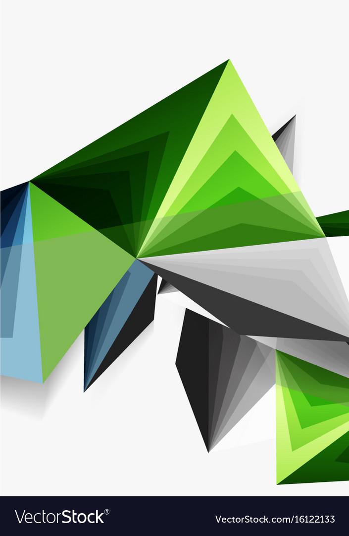 Low poly style 3d triangle line Royalty Free Vector Image