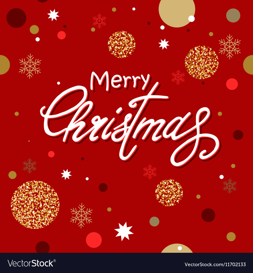 Red christmas card Royalty Free Vector Image - VectorStock