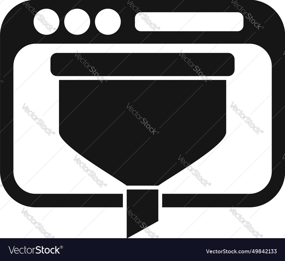  filter search icon simple home Royalty Free Vector Image