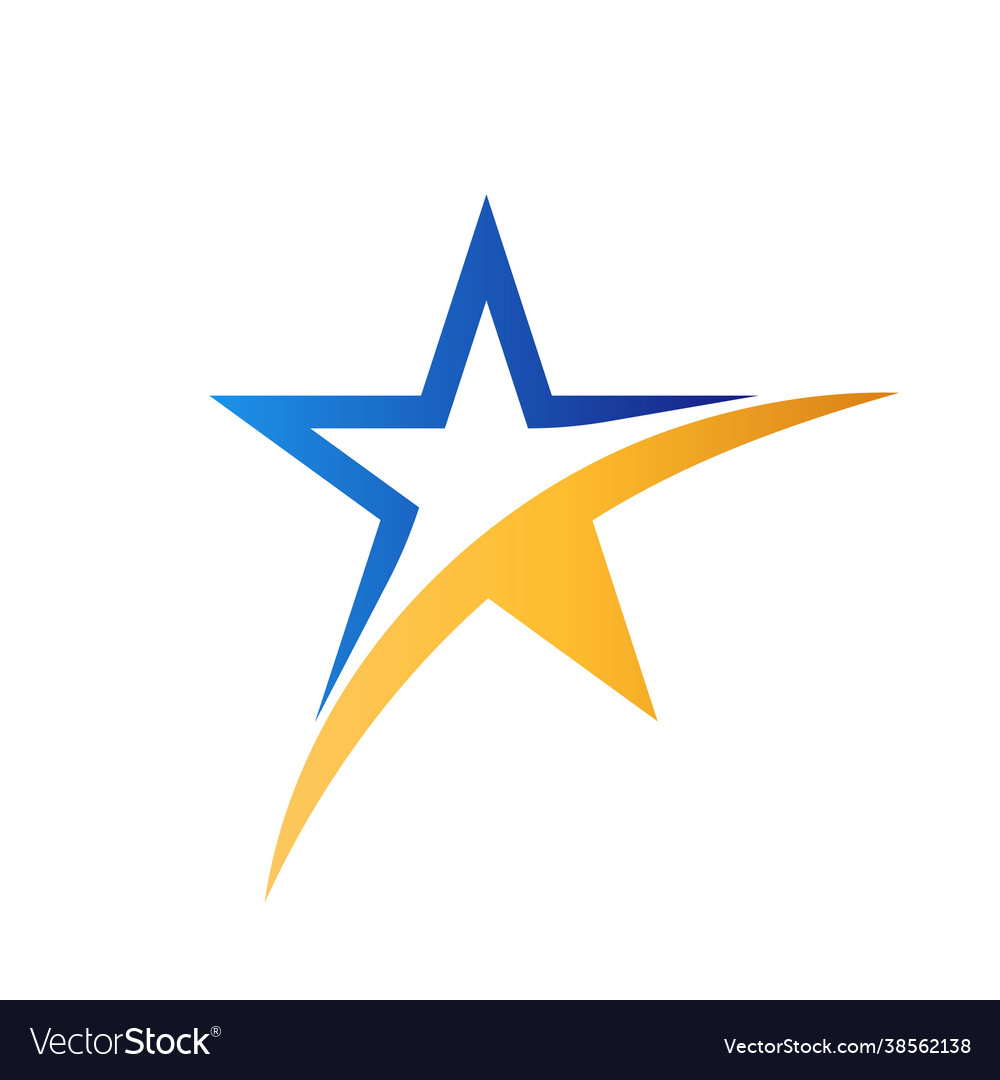 Abstract star logo icon design template simple Vector Image