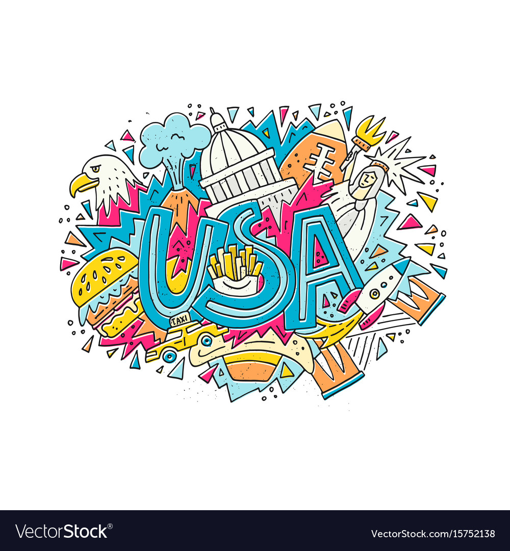 Concept usa Royalty Free Vector Image - VectorStock