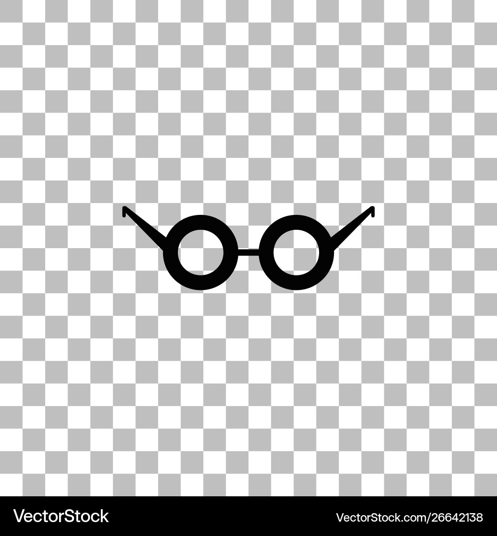 Glasses icon flat Royalty Free Vector Image - VectorStock