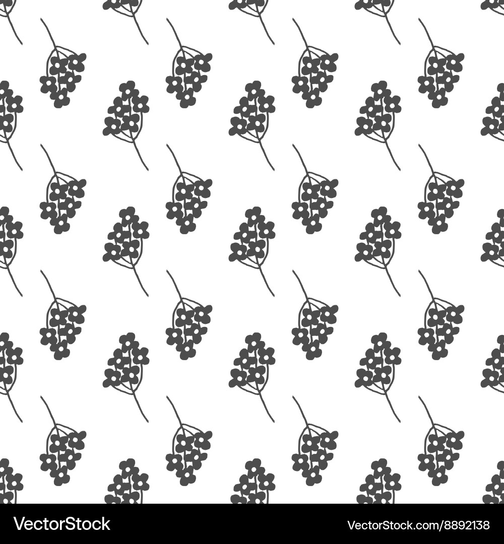 Hand drawn floral seamless pattern Royalty Free Vector Image