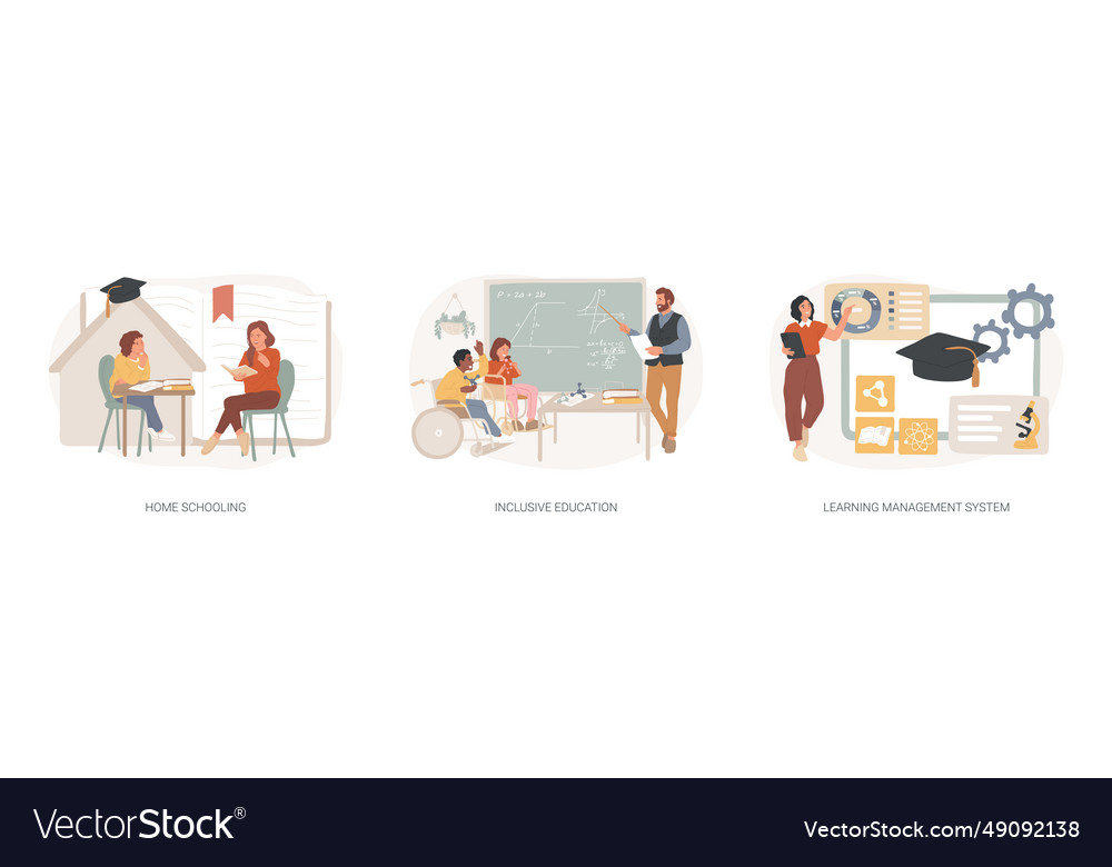 Private schooling curriculum isolated concept Vector Image